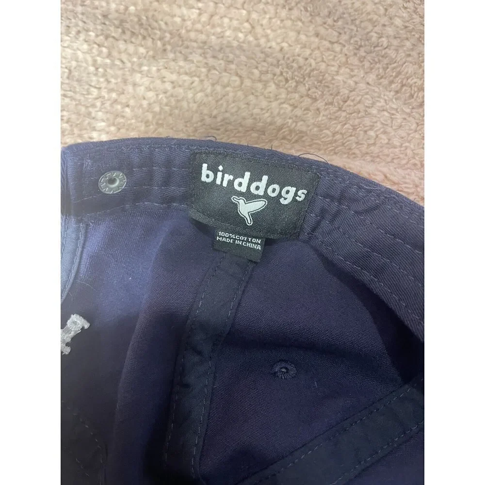 Bird Dogs Hat Adult One Size Navy  Adjustable Buckle Free The Bird 100%‎ Cotton